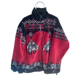 Womens vintage Black Mountain fleece jacket - size M